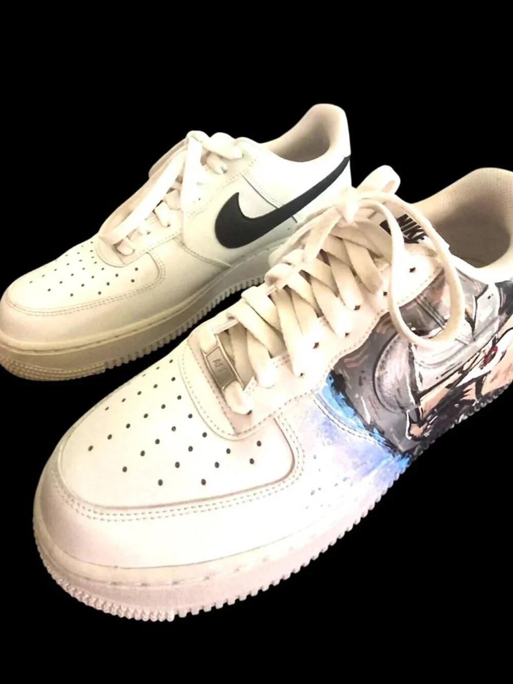 Custom Hand-Painted Nike Air Force 1 Shoes I With Anime Artwork Size 8.5 *SH!14